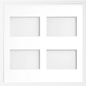 Frame Company Allington Range 40x40-cm White Picture Photo Frame with White 4-Aperture Mount for Image Size 6x4-inch (Portrait) Frame Company Allington Range 40x40-cm White Picture Photo Frame with White 4-Aperture Mount for Image Size 6x4-inch (Portrait)