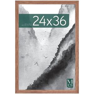 MCS Museum Poster Frame 24x36 Medium Oak Woodgrain, Vertical & Horizontal Wall Hanging Large Picture Frame for Photos, Posters & Art Prints (1-Pack) MCS Museum Poster Frame 24x36 Medium Oak Woodgrain, Vertical & Horizontal Wall Hanging Large Picture Frame for Photos, Posters & Art Prints (1-Pack)