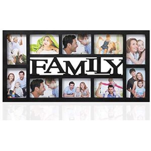 ARPAN Family Multi Aperture Photo Picture Frame Holds 10 X 6''X4'' Photos (Black Family) ARPAN Family Multi Aperture Photo Picture Frame Holds 10 X 6''X4'' Photos (Black Family)