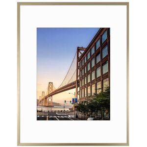 Frametory , 11x14 Aluminum Picture Frame 11x14 Gold Frame with Ivory Color Mat for 8x10 Photo 14 by 11 Metal Photo Frame & Real Glass Sawtooth Hanger Included for Wall Display 1 Pack Frametory , 11x14 Aluminum Picture Frame 11x14 Gold Frame with Ivory Color Mat for 8x10 Photo 14 by 11 Metal Photo Frame & Real Glass Sawtooth Hanger Included for Wall Display 1 Pack