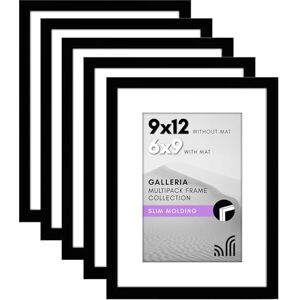 Americanflat 9x12 Picture Frame Set of 5 in Black Use as 6x9 Picture Frame with Mat or 9x12 Frame Without Mat Picture Frames Collage Wall Decor with Plexiglass for Horizontal or Vertical Display Americanflat 9x12 Picture Frame Set of 5 in Black Use as 6x9 Picture Frame with Mat or 9x12 Frame Without Mat Picture Frames Collage Wall Decor with Plexiglass for Horizontal or Vertical Display