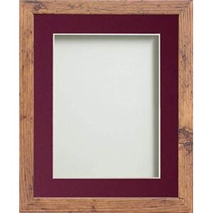 Frame Company Allington Rustic Photo Frame with Plum Mount, 8x6 for 5x3 inch, fitted with perspex Frame Company Allington Rustic Photo Frame with Plum Mount, 8x6 for 5x3 inch, fitted with perspex