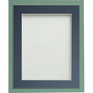 Frame Company Drayton Range 12x10-inch Green Picture Photo Frame with Blue Mount For Image Size 9x7-inch Frame Company Drayton Range 12x10-inch Green Picture Photo Frame with Blue Mount For Image Size 9x7-inch