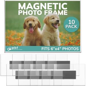pbf PHOTO BOOTH FRAMES pbf 6x4 Magnetic Picture Frames for Refrigerator 6 x 4 Clear Magnetic Acrylic Frames Magnetic Photo Holders for Fridge, Locker, Photo Board, Art Display, Sign Holder (10-Pack) pbf PHOTO BOOTH FRAMES pbf 6x4 Magnetic Picture Frames for Refrigerator 6 x 4 Clear Magnetic Acrylic Frames Magnetic Photo Holders for Fridge, Locker, Photo Board, Art Display, Sign Holder (10-Pack)