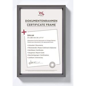 walther design Picture Frame Steel 21 x 29.7 cm (DIN A4) with PassepArtout, Steel Style Plastic Frame ES130D walther design Picture Frame Steel 21 x 29.7 cm (DIN A4) with PassepArtout, Steel Style Plastic Frame ES130D