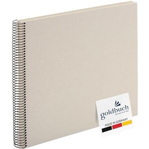 Goldbuch Bella Vista 25323 Spiral Photo Album 35 x 30 cm Photo Album with 40 White Pages, Linen Memory Album, Photo Book for Pictures and Photos for Gluing, Sand Grey Goldbuch Bella Vista 25323 Spiral Photo Album 35 x 30 cm Photo Album with 40 White Pages, Linen Memory Album, Photo Book for Pictures and Photos for Gluing, Sand Grey