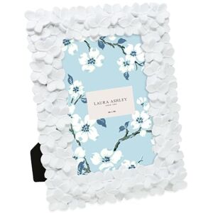 Laura Ashley 4x6 White Flower Textured Hand-Crafted Resin Picture Frame w/Easel & Hook for Tabletop & Wall Display, Decorative Floral Design Home Décor, Photo Gallery, Art (4x6, White) Laura Ashley 4x6 White Flower Textured Hand-Crafted Resin Picture Frame w/Easel & Hook for Tabletop & Wall Display, Decorative Floral Design Home Décor, Photo Gallery, Art (4x6, White)
