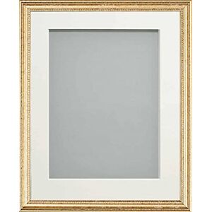Frame Company Beatrice Range Gold Ornate Wooden Picture Frame With White Mount, 20x16 for 15x10 *Choice of Mount Colours and Sizes* Fitted with Real Glass Frame Company Beatrice Range Gold Ornate Wooden Picture Frame With White Mount, 20x16 for 15x10 *Choice of Mount Colours and Sizes* Fitted with Real Glass