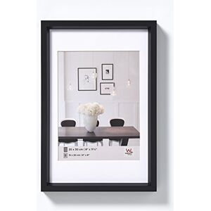 walther design Picture Frame Black 50 x 60 cm with PassepArtout, Steel Style Plastic Frame ES060B walther design Picture Frame Black 50 x 60 cm with PassepArtout, Steel Style Plastic Frame ES060B