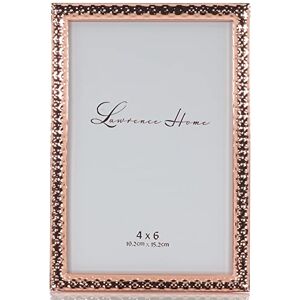 Lawrence Frames Metal Picture Frame with Hammer Effect, 4x6, Copper Lawrence Frames Metal Picture Frame with Hammer Effect, 4x6, Copper