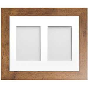 Frame Company Watson Rustic Multi-Aperture Photo Frame with Mount, 14x11 for 7x5 (x2) * Choice of Frame Colour and Mount Design* NEW Frame Company Watson Rustic Multi-Aperture Photo Frame with Mount, 14x11 for 7x5 (x2) * Choice of Frame Colour and Mount Design* NEW
