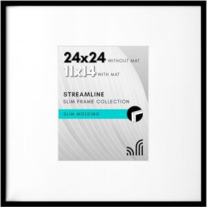 Americanflat 24x24 Picture Frame in Black Use as 11x14 Picture Frame with Mat or 24x24 Frame Without Mat Thin Border Photo Frame with Plexiglass Cover Square Picture Frame for Wall Display Americanflat 24x24 Picture Frame in Black Use as 11x14 Picture Frame with Mat or 24x24 Frame Without Mat Thin Border Photo Frame with Plexiglass Cover Square Picture Frame for Wall Display