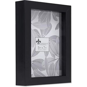 Lawrence Frames Shadow Box Frame, Polystyrene, Black, 5x7 Lawrence Frames Shadow Box Frame, Polystyrene, Black, 5x7