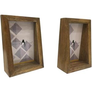 Penguin Home Set of 2 Mangowood Vertical Photo Frame 4"X6" (10 X 15 CM) Natural Finish, Rustic Vintage Style, Handcrafted Wooden Picture Frame for Wall or Tabletop, Ideal for Home Décor Penguin Home Set of 2 Mangowood Vertical Photo Frame 4"X6" (10 X 15 CM) Natural Finish, Rustic Vintage Style, Handcrafted Wooden Picture Frame for Wall or Tabletop, Ideal for Home Décor