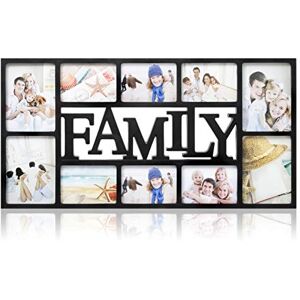 ARPAN Family Multi Aperture Photo Picture Frame Holds 10 Photos Black ARPAN Family Multi Aperture Photo Picture Frame Holds 10 Photos Black