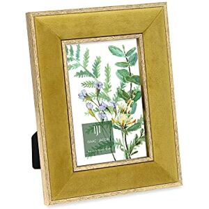 Isaac Jacobs 4x6 Mustard Velvet Picture Frame with Metallic Gold Double Border, Photo Frame, Horizontal & Vertical, Made for Tabletop & Wall Display, for Home and Office (4x6, Mustard with Gold) Isaac Jacobs 4x6 Mustard Velvet Picture Frame with Metallic Gold Double Border, Photo Frame, Horizontal & Vertical, Made for Tabletop & Wall Display, for Home and Office (4x6, Mustard with Gold)