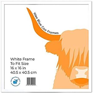 Wee Blue Coo Square White Wooden Picture Frame 16 x 16 Inch (40.5 x 40.5 cm) Acrylic Safety 'Glass' Photo Frame Wee Blue Coo Square White Wooden Picture Frame 16 x 16 Inch (40.5 x 40.5 cm) Acrylic Safety 'Glass' Photo Frame