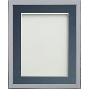 Frame Company Drayton Range 12x10-inch Grey Picture Photo Frame with Blue Mount For Image Size 8x6-inch Frame Company Drayton Range 12x10-inch Grey Picture Photo Frame with Blue Mount For Image Size 8x6-inch