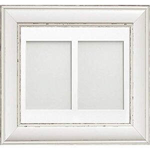 Frame Company Brooke Range 12 x 10 Inches Antique White Picture Photo Frame with White 2 Aperture Mount for Image Size 7 x 5 Inches, Portrait Frame Company Brooke Range 12 x 10 Inches Antique White Picture Photo Frame with White 2 Aperture Mount for Image Size 7 x 5 Inches, Portrait
