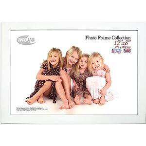 INOV8 British Made Real Wood Picture/Photo Frame 12x8" Inch(30x20cm) Auckland 20mm Pine White INOV8 British Made Real Wood Picture/Photo Frame 12x8" Inch(30x20cm) Auckland 20mm Pine White