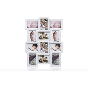 ARPAN Multi Aperture Picture Wooden Photo Frame Holds 12 x 6 x4 Photos, Collage Picture Wall-Mounted Frame (White) ARPAN Multi Aperture Picture Wooden Photo Frame Holds 12 x 6 x4 Photos, Collage Picture Wall-Mounted Frame (White)