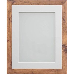 Frame Company Allington Rustic Photo Frame with White Mount, 8x6 for 5x3 inch, fitted with perspex Frame Company Allington Rustic Photo Frame with White Mount, 8x6 for 5x3 inch, fitted with perspex