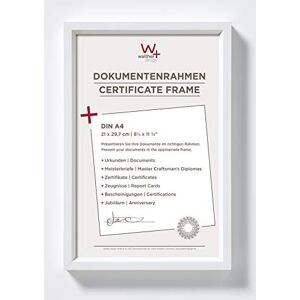 walther design Picture Frame White 21 x 29.7 cm (DIN A4) with PassepArtout, Steel Style Plastic Frame ES130W walther design Picture Frame White 21 x 29.7 cm (DIN A4) with PassepArtout, Steel Style Plastic Frame ES130W