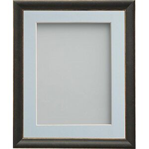 Frame Company Darcy Black Picture Photo Frames with Light Blue Mount, A3 for A4 *Choice of Colours* Fitted with Real Glass Frame Company Darcy Black Picture Photo Frames with Light Blue Mount, A3 for A4 *Choice of Colours* Fitted with Real Glass
