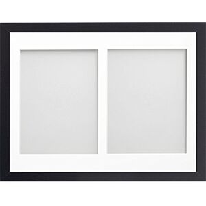 Frame Company Allington Range 16x12-inch Black Picture Photo Frame with White 2-Aperture Mount for Image Size 9x7-inch Frame Company Allington Range 16x12-inch Black Picture Photo Frame with White 2-Aperture Mount for Image Size 9x7-inch