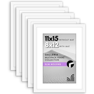 Americanflat 11x15 Picture Frame Set of 5 in White Use as 8x12 Picture Frame with Mat or 11x15 Frame Without Mat Picture Frames Collage Wall Decor with Plexiglass Cover Gallery Wall Frame Set Americanflat 11x15 Picture Frame Set of 5 in White Use as 8x12 Picture Frame with Mat or 11x15 Frame Without Mat Picture Frames Collage Wall Decor with Plexiglass Cover Gallery Wall Frame Set