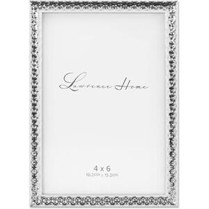 Lawrence Frames Metal Picture Frame with Hammer Effect, 4x6, Silver Lawrence Frames Metal Picture Frame with Hammer Effect, 4x6, Silver