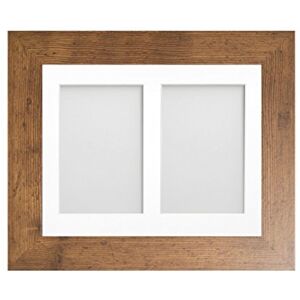 Frame Company Watson Rustic Multi-Aperture Photo Frame with Mount, 10x8 for 6x4 (x2) * Choice of Frame Colour and Mount Design* NEW Frame Company Watson Rustic Multi-Aperture Photo Frame with Mount, 10x8 for 6x4 (x2) * Choice of Frame Colour and Mount Design* NEW