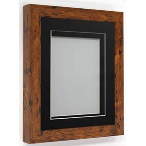 Frame Company Rickman Box 3D Photo Frame, Wood, Rustic with Black Mount, 16x12 for Image Size 12x8 inch Frame Company Rickman Box 3D Photo Frame, Wood, Rustic with Black Mount, 16x12 for Image Size 12x8 inch