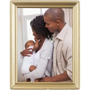 Lawrence Frames Bead Border Design, 4x5, Satin Gold Lawrence Frames Bead Border Design, 4x5, Satin Gold