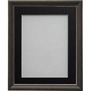 Frame Company Darcy Black Picture Photo Frames with Black Mount, 20x16 for A4 *Choice of Colours* Fitted with Real Glass Frame Company Darcy Black Picture Photo Frames with Black Mount, 20x16 for A4 *Choice of Colours* Fitted with Real Glass