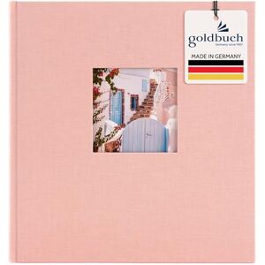 Goldbuch Bella Vista 27722 Photo Album 30 x 31 cm Photo Album 60 White Pages with Glass Dividers Linen Photo Book Pink Goldbuch Bella Vista 27722 Photo Album 30 x 31 cm Photo Album 60 White Pages with Glass Dividers Linen Photo Book Pink