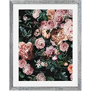 Komar Picture Frame Wood Stone Silver with Art Poster Charming Wild as a Set Size: 40 x 50 cm Wall Picture, Decoration, Flowers Komar Picture Frame Wood Stone Silver with Art Poster Charming Wild as a Set Size: 40 x 50 cm Wall Picture, Decoration, Flowers