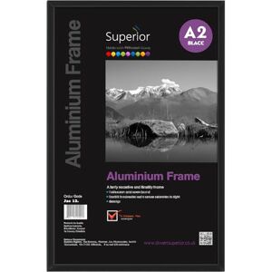SECO ALA2-BK Aluminium Picture Frame, Portrait or Landscape Format, Plexiglass Safety Glass with a Black Finish SECO ALA2-BK Aluminium Picture Frame, Portrait or Landscape Format, Plexiglass Safety Glass with a Black Finish