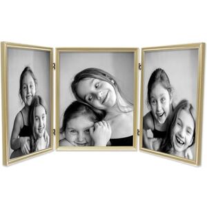 Lawrence Frames Bead Border Design, 8 x 10 Triple, Satin Gold Lawrence Frames Bead Border Design, 8 x 10 Triple, Satin Gold