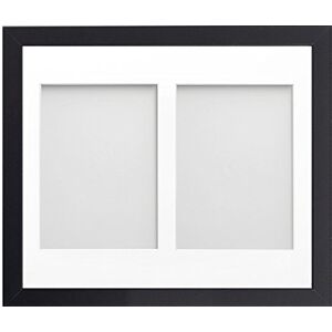 Frame Company Allington Range 12x10-inch Black Picture Photo Frame with White 2-Aperture Mount for Image Size 7x5-inch Frame Company Allington Range 12x10-inch Black Picture Photo Frame with White 2-Aperture Mount for Image Size 7x5-inch