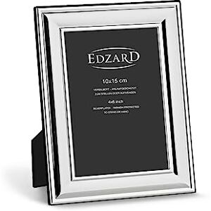 Edzard Photo Frame Sunset, 4x6 inch (10x15 cm), Silver Plated Picture Frame, Tarnish Protected Edzard Photo Frame Sunset, 4x6 inch (10x15 cm), Silver Plated Picture Frame, Tarnish Protected