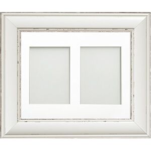 Frame Company Brooke Range 16 x 12 Inches Antique White Picture Photo Frame with White 2 Aperture Mount for Image Size 8 x 6 Inches, Portrait Frame Company Brooke Range 16 x 12 Inches Antique White Picture Photo Frame with White 2 Aperture Mount for Image Size 8 x 6 Inches, Portrait
