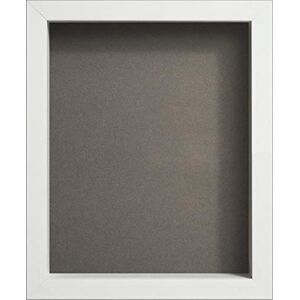 Frame Company Radcliffe White Wooden Deep 3D Box Frame A2, Grey Backing Board * Choice of Sizes* Fitted with Perspex Frame Company Radcliffe White Wooden Deep 3D Box Frame A2, Grey Backing Board * Choice of Sizes* Fitted with Perspex