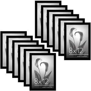 Americanflat Set of 12 Photo Frames for Wall 20 x 30 cm Black Engineered Wood with Glossy Plexiglass Horizontal and Vertical Format for Wall and Table Americanflat Set of 12 Photo Frames for Wall 20 x 30 cm Black Engineered Wood with Glossy Plexiglass Horizontal and Vertical Format for Wall and Table