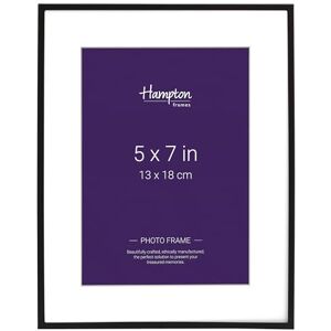 Hampton Frames MADRID Narrow Profile Photo Frame with Bevel Mount Matt Black 5x7 (13x18cm) M138B57 Hampton Frames MADRID Narrow Profile Photo Frame with Bevel Mount Matt Black 5x7 (13x18cm) M138B57