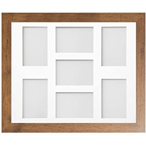 Frame Company Watson Rustic Multi-Aperture Photo Frame with Mount, 20x16 for 6x4 (x7) * Choice of Frame Colour and Mount Design* NEW Frame Company Watson Rustic Multi-Aperture Photo Frame with Mount, 20x16 for 6x4 (x7) * Choice of Frame Colour and Mount Design* NEW