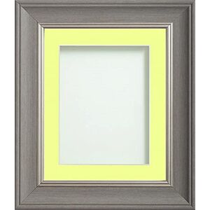 Frame Company Drummond Range Gunmetal Grey A4 Picture Photo Frame with Lemon Bon Bon Mount for Image 10x6 inch * Choice of Sizes* Fitted with Real Glass Frame Company Drummond Range Gunmetal Grey A4 Picture Photo Frame with Lemon Bon Bon Mount for Image 10x6 inch * Choice of Sizes* Fitted with Real Glass