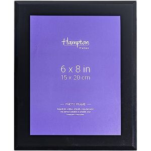 Hampton Frames Photo Frame 6x8 (15x20cm), Black, Rectangular, Polished Glass Bevel-edged, 28mm Wide Profile, Freestanding Display for Photos and Artwork Hampton Frames Photo Frame 6x8 (15x20cm), Black, Rectangular, Polished Glass Bevel-edged, 28mm Wide Profile, Freestanding Display for Photos and Artwork