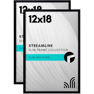 Americanflat 12x18 Poster Frame with Polished Plexiglass Set of 2 Streamline Collection Thin Border Picture Frame for Wall Display Hanging Hardware Included Black Americanflat 12x18 Poster Frame with Polished Plexiglass Set of 2 Streamline Collection Thin Border Picture Frame for Wall Display Hanging Hardware Included Black