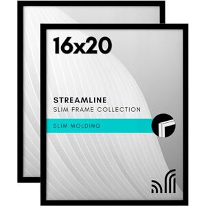Americanflat 16x20 Picture Frame with Polished Plexiglass Set of 2 Streamline Collection Thin Border Picture Frame for Wall Display Hanging Hardware Included Black Americanflat 16x20 Picture Frame with Polished Plexiglass Set of 2 Streamline Collection Thin Border Picture Frame for Wall Display Hanging Hardware Included Black
